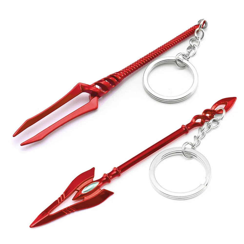 12cm Spear of Cassius Neon Genesis EVA Weapon Model Keychain Evangelion-06 Cosplay Anime Katsuragi Misato Cross Pendant Key Ring
