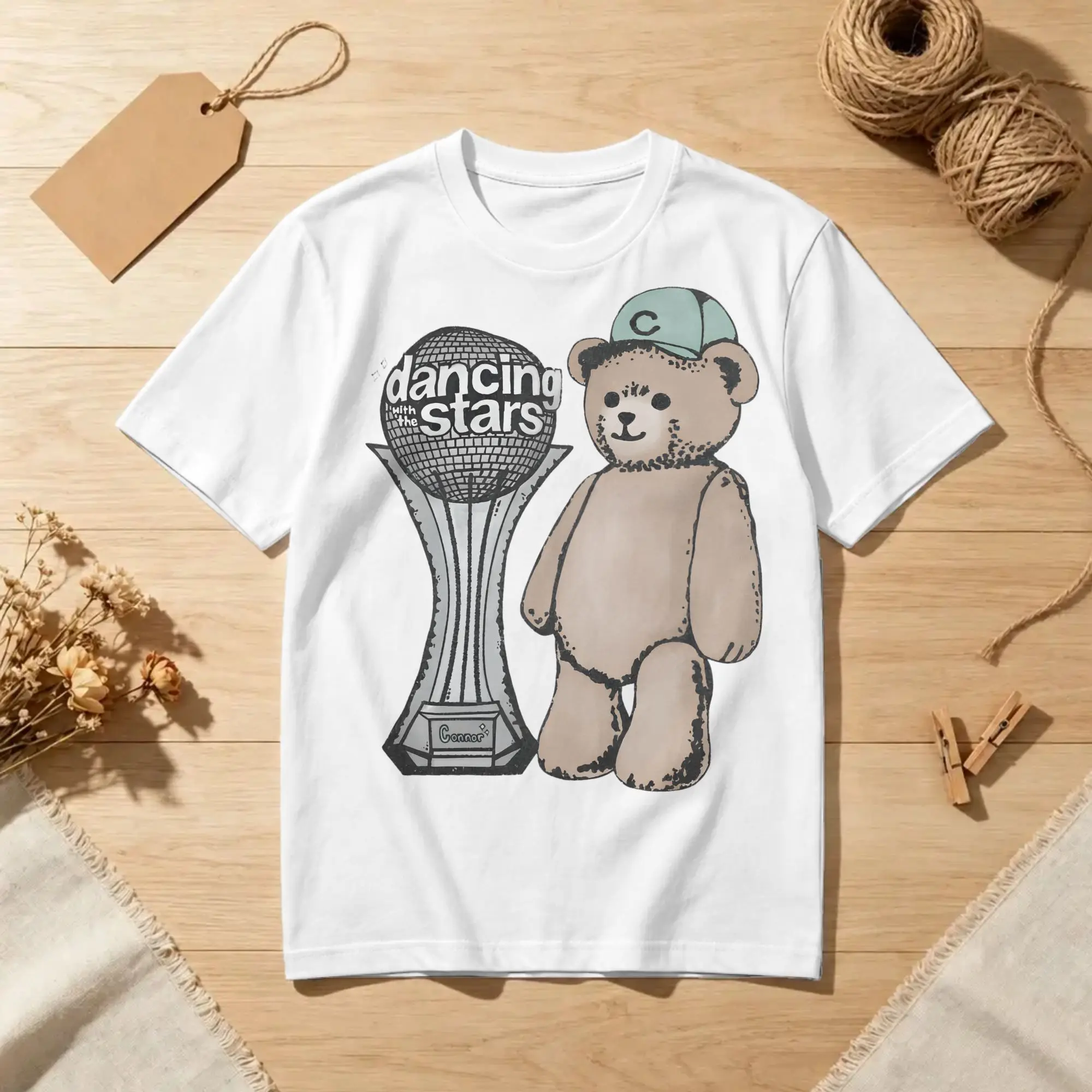 Bncmap Connor Bear Wins the Mirrorball T-Shirts Men Women  Leisure 100% Cotton Tees Crewneck Short Sleeve T Shirt Gift Idea Tops