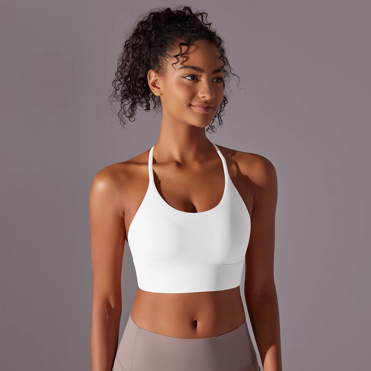 Sport-BH, weich, rückenfrei, sexy Damen-Fitness-BH, Strumpfhosen, Yoga-Weste, hohe Festigkeit, stoßfest, für Fitnessstudio, Sport-Top, Push-Up mit Brustpolster – Detail 3