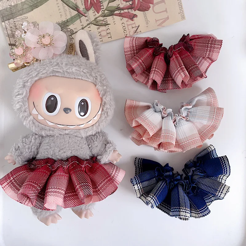 

17cm Labubu 1-3 Gen Doll Outfits | Half-skirt & JK Skirt | Clothes for Labubu Plush Pendants Accessories