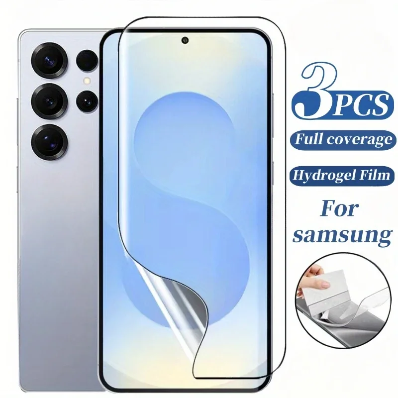 

3Pcs HD Hydrogel Film For Samsung Galaxy S25 S23 S24 Ultra S20 S21 S22 Plus Screen Protectors For Samsung Note 20 Ultra 10 9 8