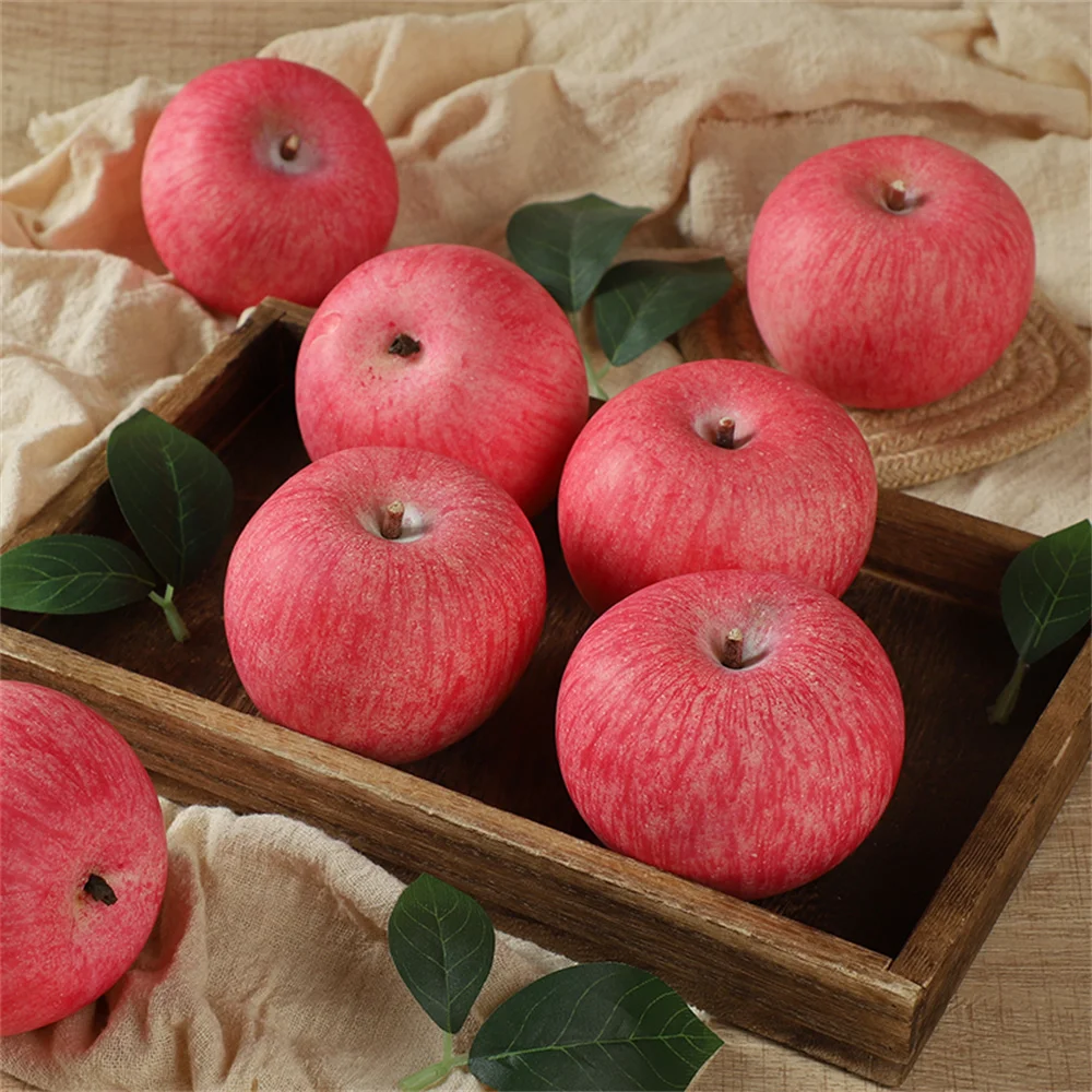 

Artificial fruit festive props Home Kitchen hotel bar cafe restaurant Shop Store decoration Simulation apple fake fruit Model