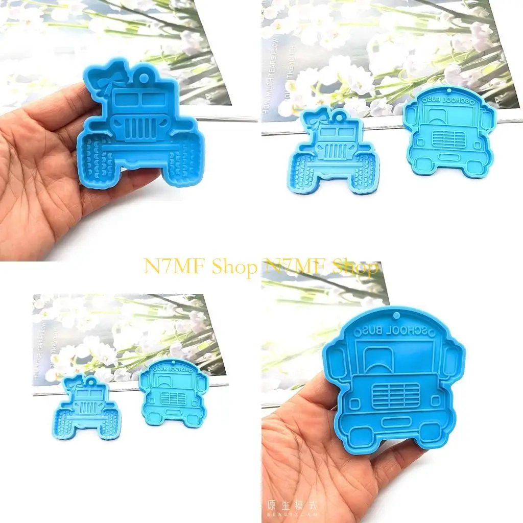 

N7MF Силиконовый автомобильный школьная школьная школьная плесень для клавиатуры с отверстием подвесной кулон DIY Craft