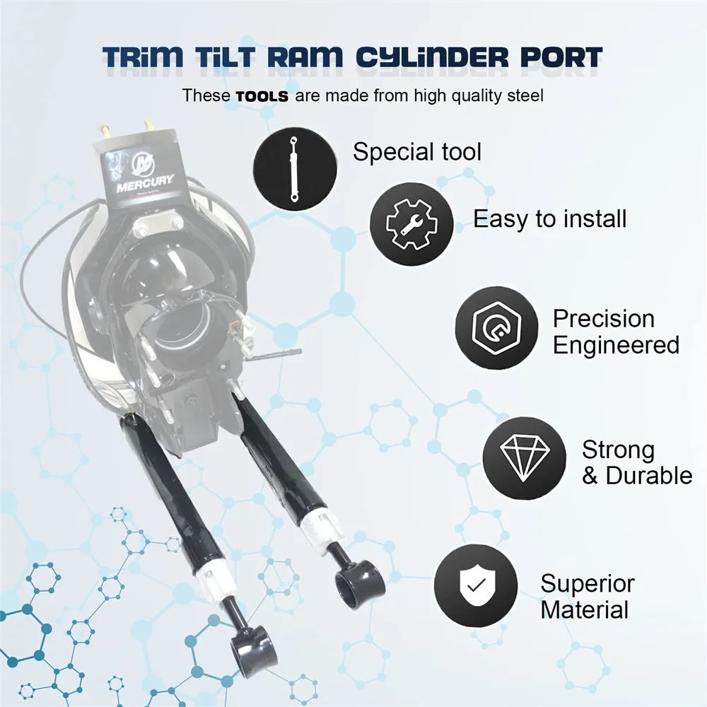 ANX Outboard Power Trim, Tilt Ram Cylinder Port & Starboard Fit for MerCruiser Mercury Bravo - 98704A26 & 98703A26 Boat Tools