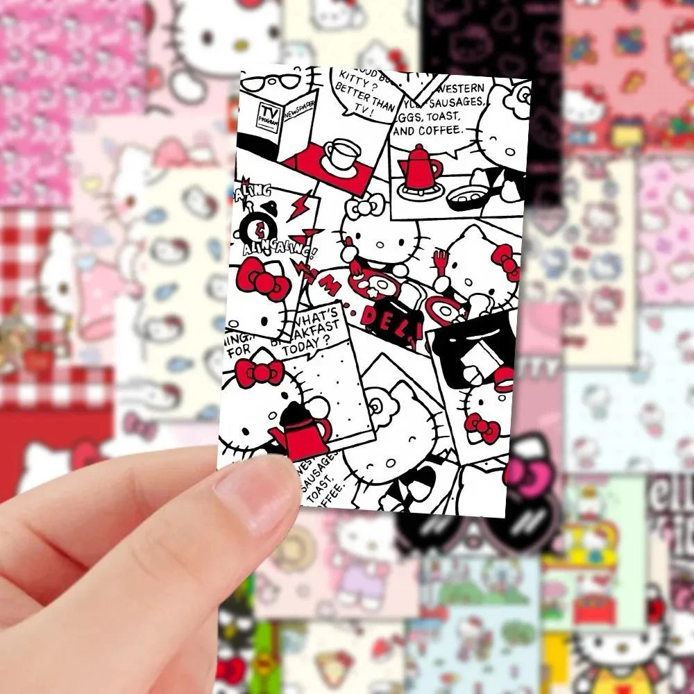 10/30/48pcs Cute Sanrio Cartoon Hello Kitty Stickers Kawaii Anime Graffiti Decals DIY Phone Water Bottle Laptop Kids Sticker Toy