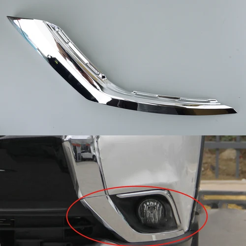 Imagen 1 del producto 6407A143 moldura de cubierta de parachoques cromado inferior delantero izquierdo de coche apto para Mitsubishi Outlander 2019 2018 2017 2016