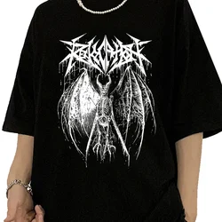 Demon Punk Gothic Anime Print T-shirt Harajuku Y2K Tops T Shirt Summer Oversized T Shirt Retro Women Clothes Streetwear Top
