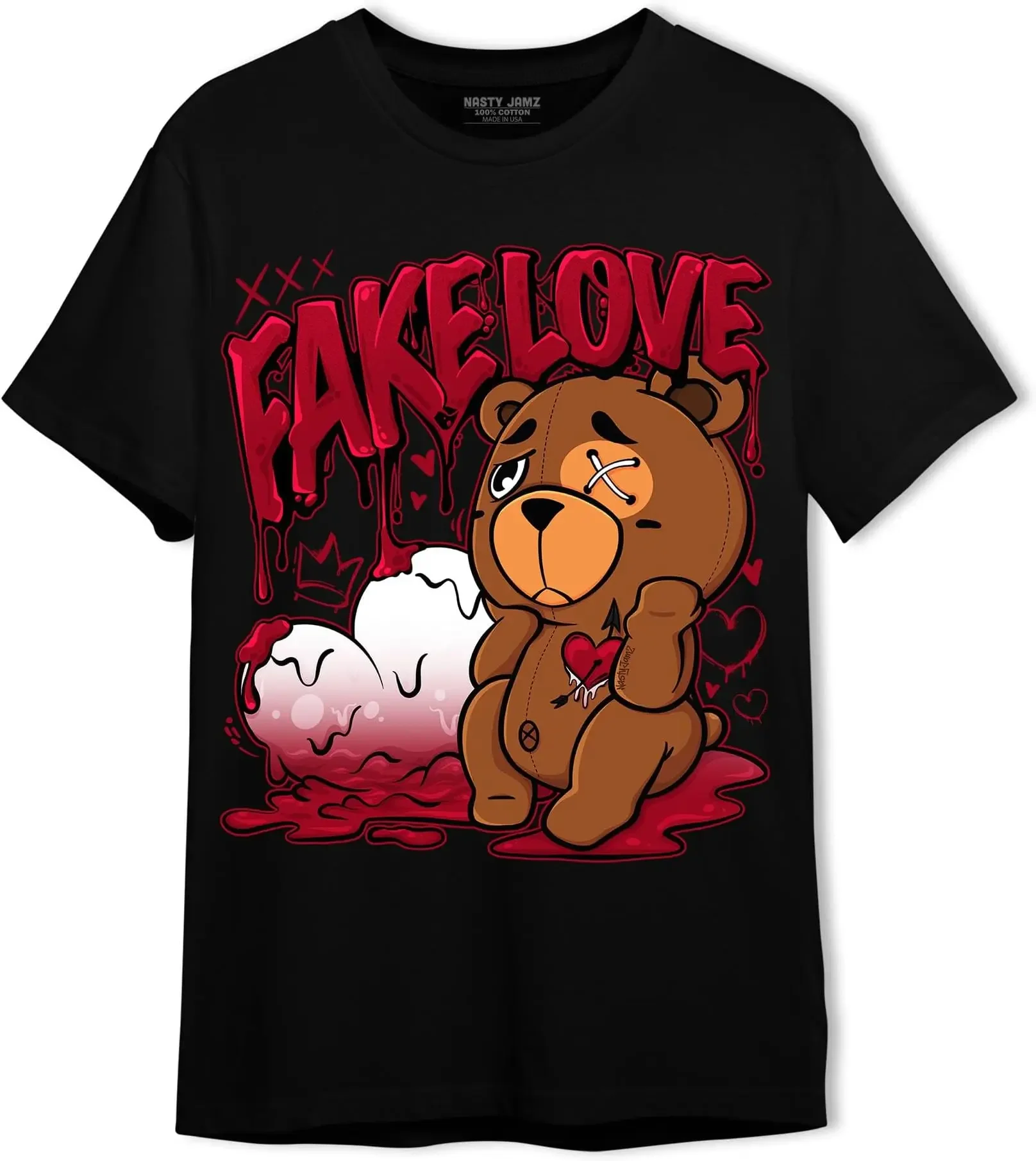 

Футболки Fake Love BER высокого качества из 100% хлопка с короткими рукавами
