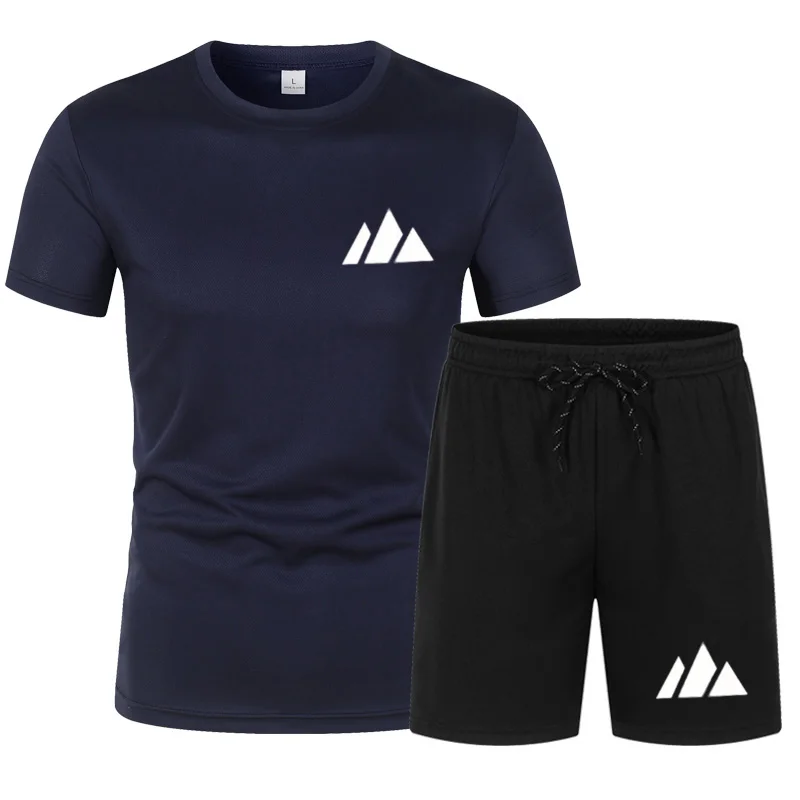 

Men's Summer Sportswear Set Breathable Short Sleeve Comfortable Lightweight Sport Style Shorts Outfit