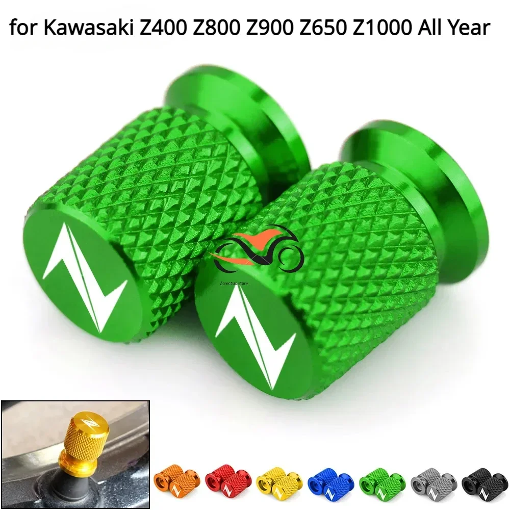 

Motorcycle Tire Valve Air Port Stem Cover Cap Plug CNC Aluminum Accessories for Kawasaki Z400 Z800 Z900 Z650 Z1000 All Year