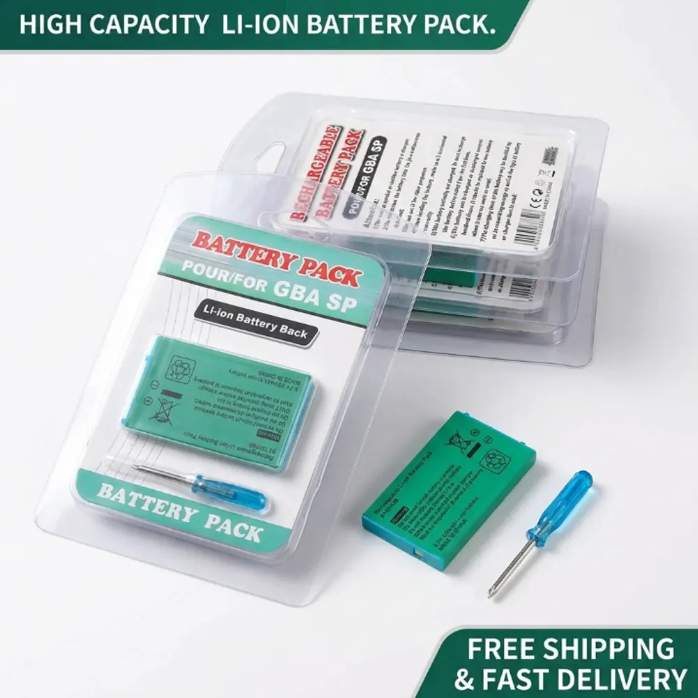 

High Capacity 850mAh Replacement Battery + Screwdriver Set for Game Boy Advance GBA SP Rechargeable Lithium-ion Battery