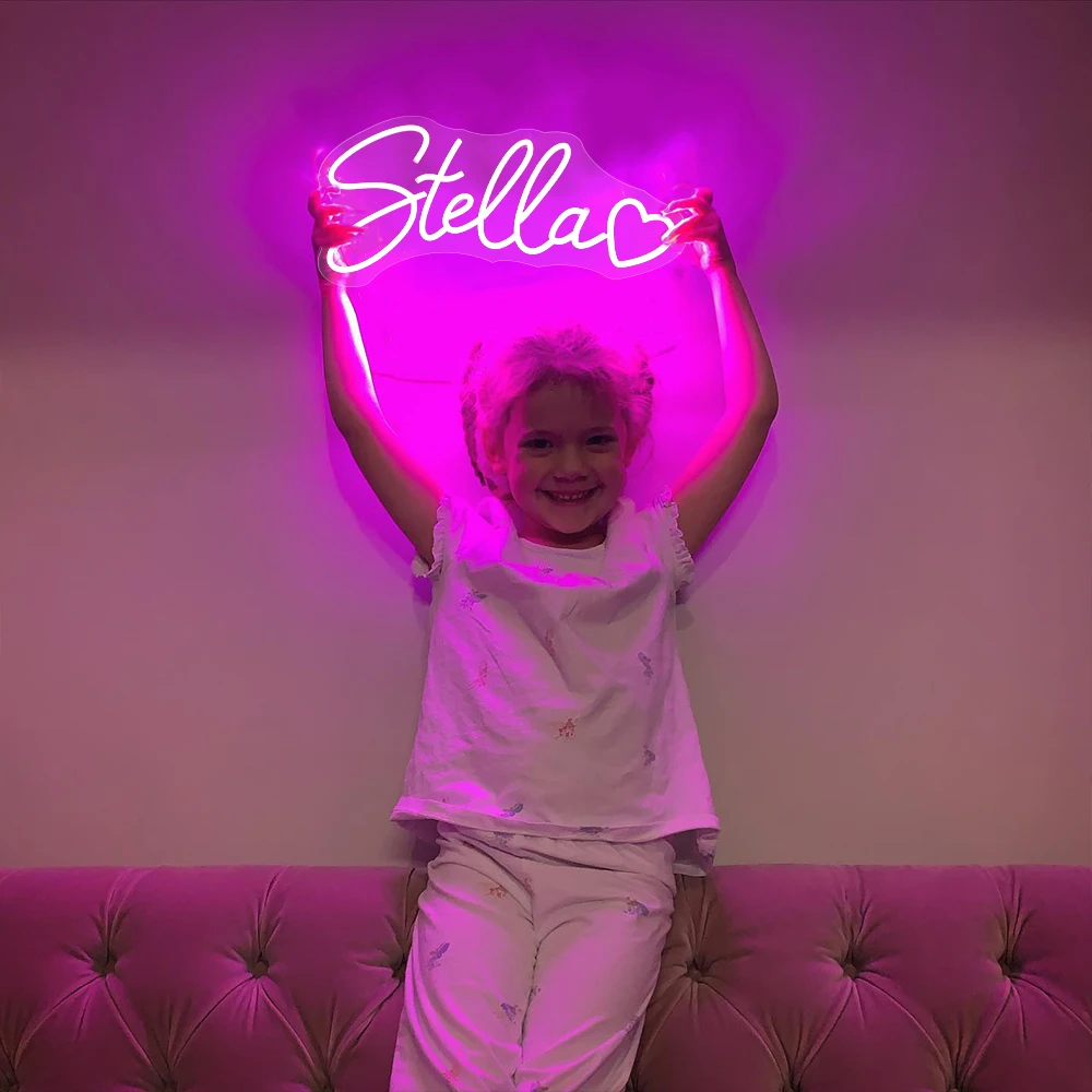 

Private Custom Neon Sign Personalised Name Design Business Logo Room Wall LED Light Birthday Party Wedding Decoration Night Lamp