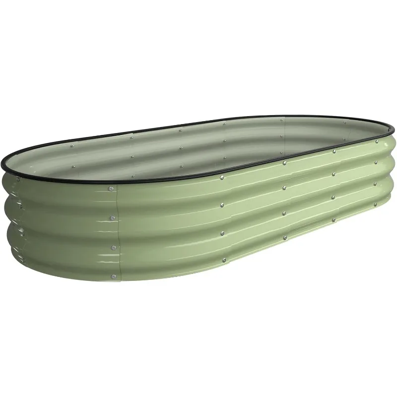 

Комплект приподнятой садовой кровати, открытый оцинкованный горшок, приподнятые коробки с безопасной окантовкой и перчатками, большой металлический приподнятый садовый комплект