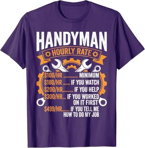 Lustiges Handwerker-Kunstwerk für Männer Jungen Papa Herr Fix-it Handwerker T-Shirt Y2k Herrenmode Wartungs- & Reparaturmann Grafik-Spruch T-Shirt Geschenk – Detail 12