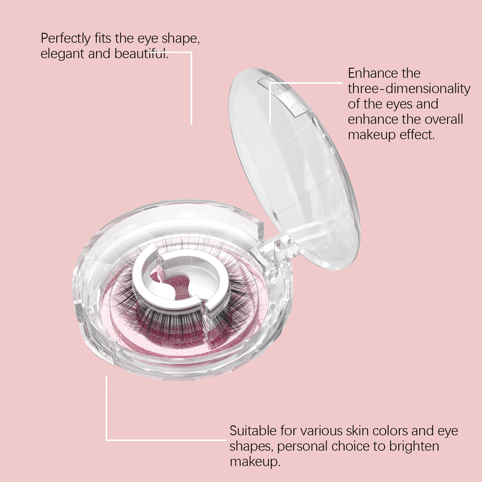 EELHOE Dikke/lange/gewone Zelfklevende Wimpers Lijm Gratis Herbruikbare Volledige Strip Wimper Dikke Natuurlijke Make-Up Tool Valse wimpers