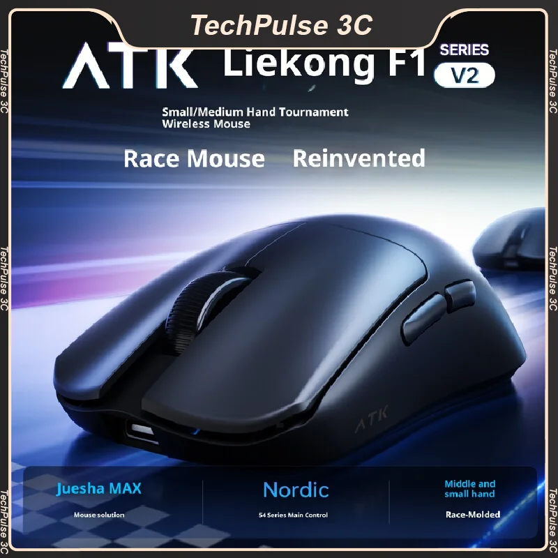 

Atk LiteSky F1v2 Wireless Mouse Lightweight Gaming Esports Office Ergonomic Human Factors Hollow Sky Flagship Mice & Keyboards