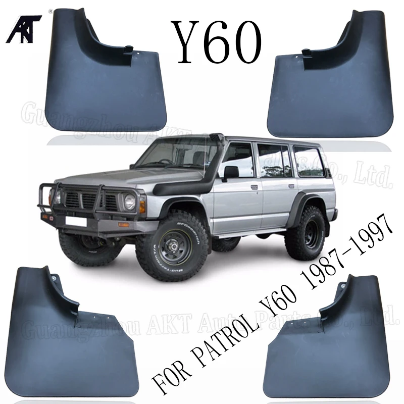 For NISSAN PATROL Y60 GQ Wagon Ute SWB 1987-1997 Splash Guards Mud Flap Mudguards Fender Set Molded Car Mud Flaps