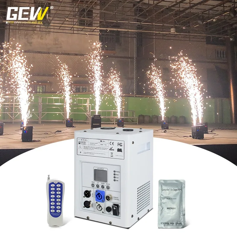 Stage Lighting Equipment White Color DMX Cold Spark Machine For Wedding Disco DJ Stage Show