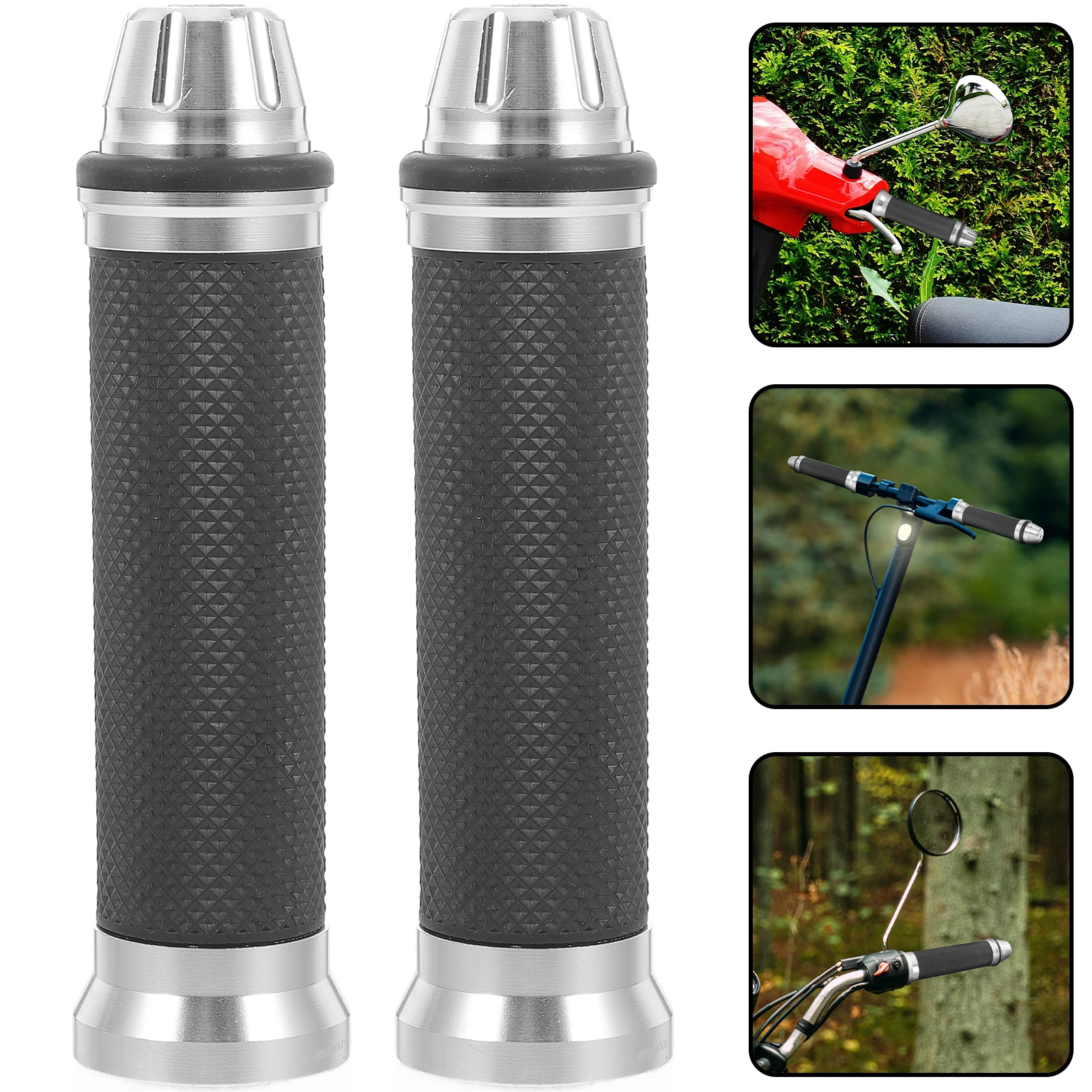 

1 Pair Motorcycle Handlebar Sturdy Replacement Grips Dirt Bike Handlebars Grip Cycling Motorbike Textured Hardness Design Easy