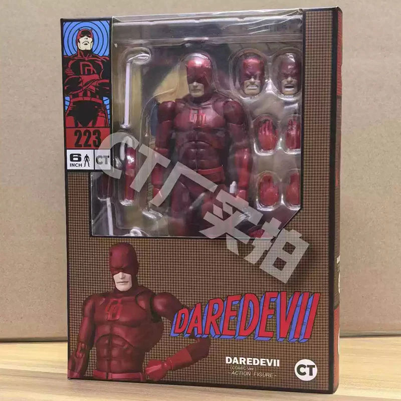 Ct Toys Daredevil Figure Mafex 223 Comic Version SHF Anime Action Figure Figurine Collection Model Kids Toys Gift 16cm