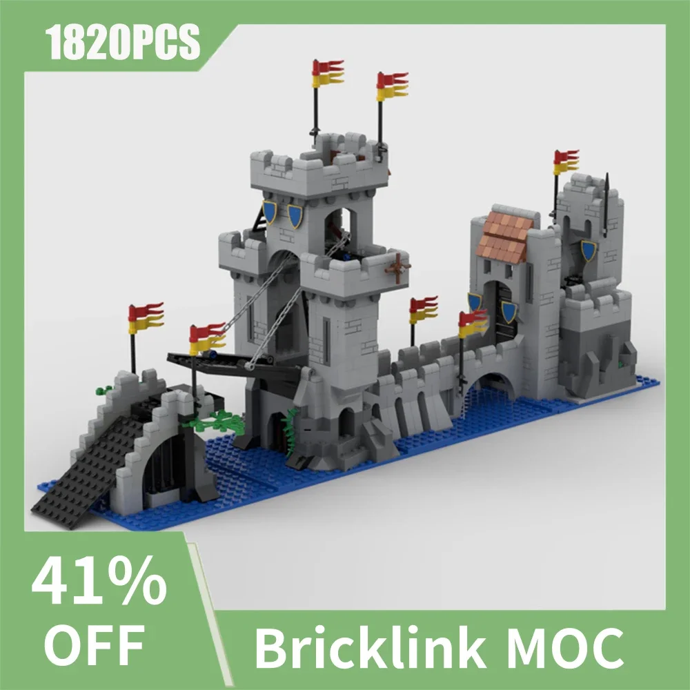 

1325pcs European Medieval Street View Lion knights longbridge model DIY creative ideas child Toy Birthday Gift blocks MOC-10305
