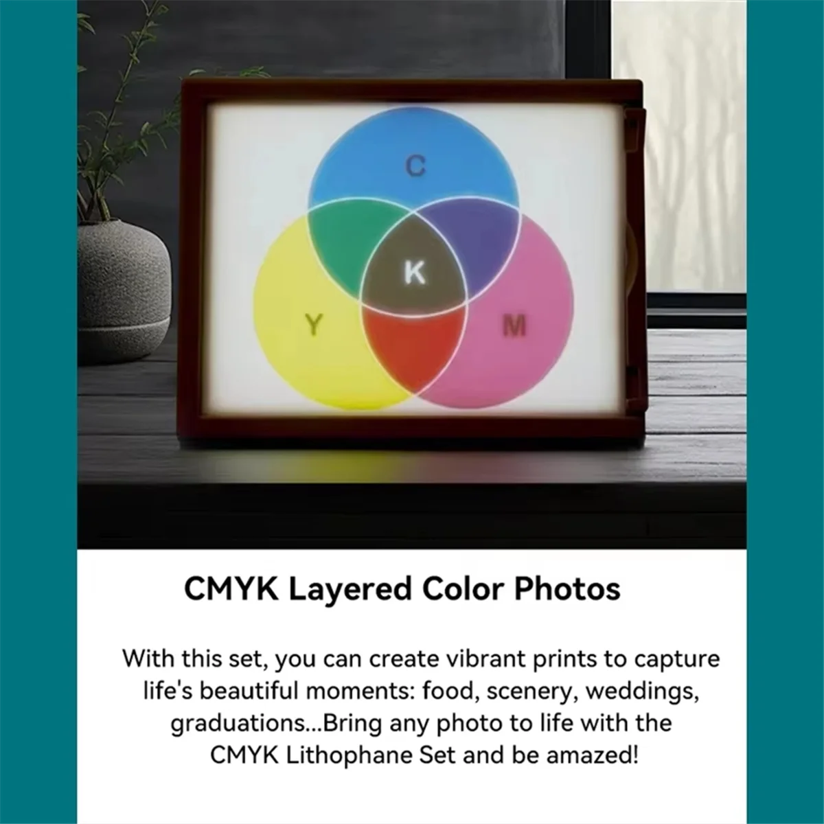 A20M For BambuLabs Lithophane Led Panel CMYK LED Backlight Board PLA Basic CMYK Lithophane Bundle