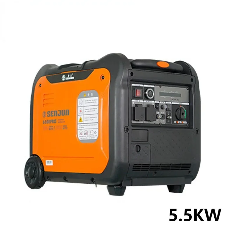 220V 5.5KW 312CC Gasoline Generator Household Silent Variable Frequency RV Outdoor Camping Mobile Portable Charging