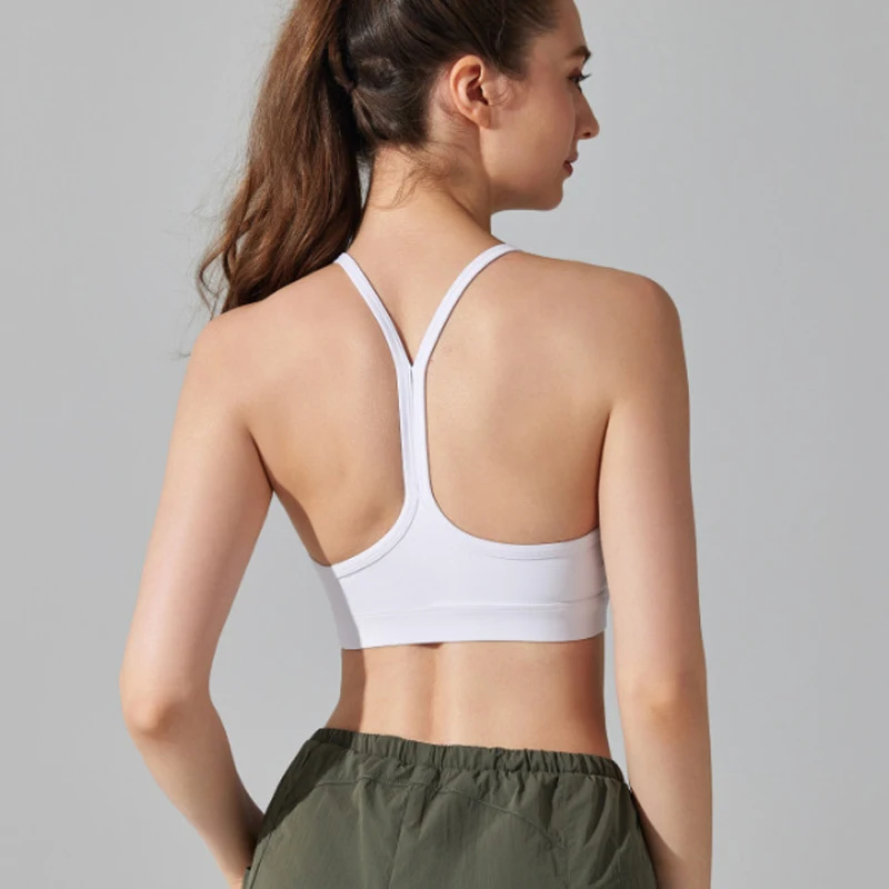 Women Fitness Yoga Bra Solid Color Stretchy Soft Gym Crop Top Sexy Back Breathable Workout Top Female Sports Underwear Clothes