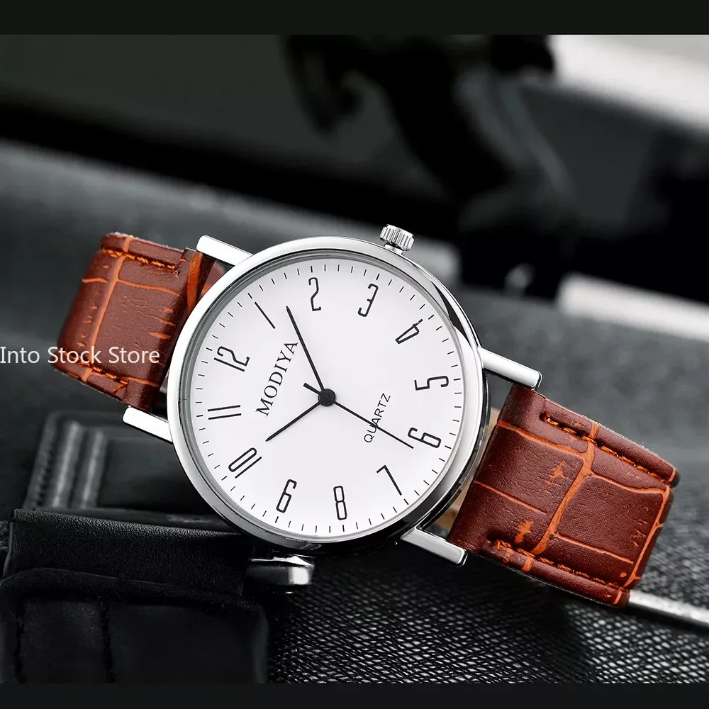 Men Watches Business Wrist Watch Luxury Leather Strap Analog Watches Quartz Wristwatches Clock Men Women Casual Simple Watch