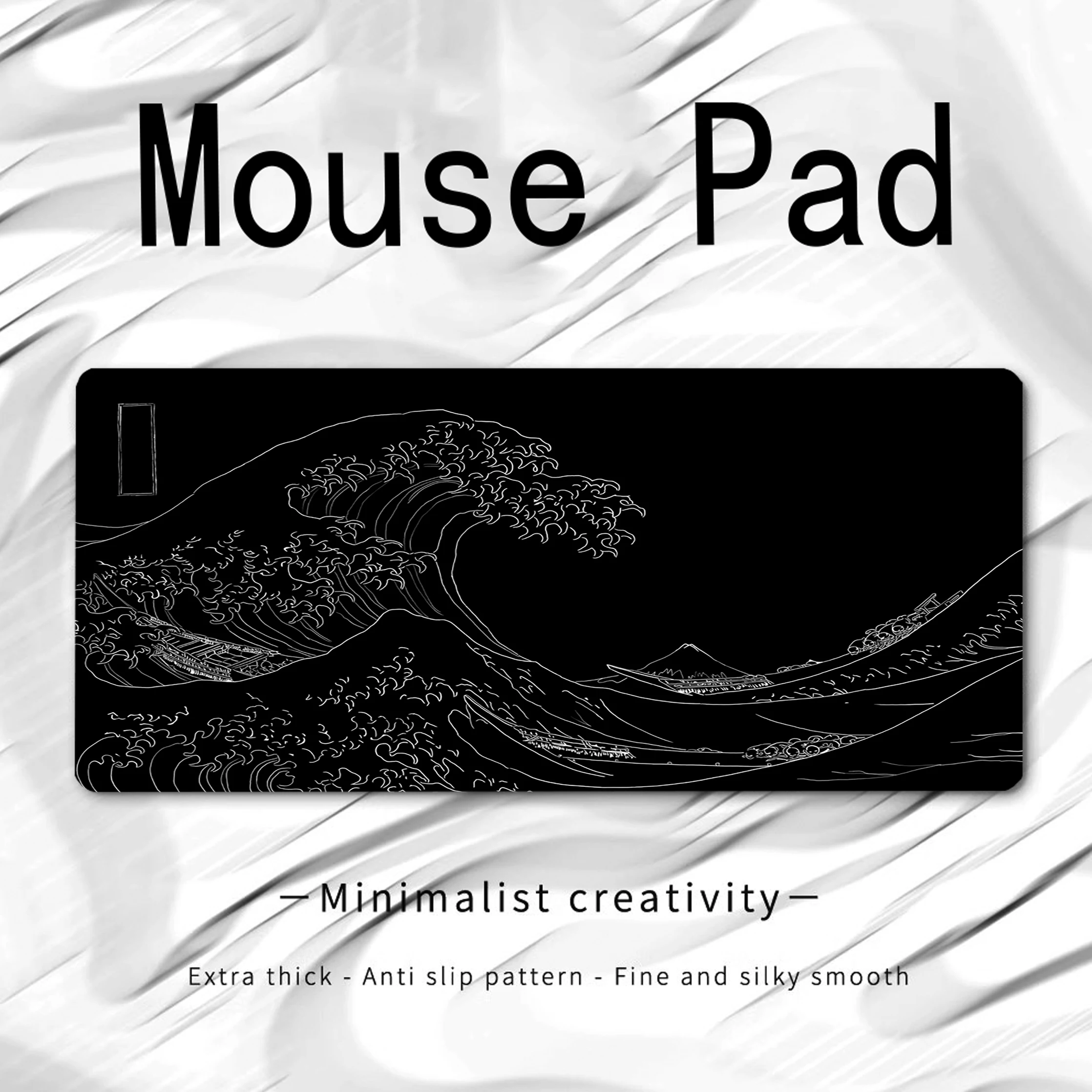 

Large Black and White Mousepad XXL Office Mouse Pad Gaming Carpet Locking Edge Mouse Mat Game Keyboard Pads 900x400mm