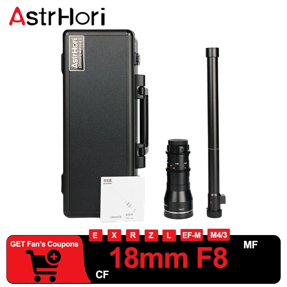 AstrHori  APS-C 18mm F8 Macro 2X Probe Lens Wide Angle Manual Focus Prime Camera Lens for Sony A7S Canon R5 600D Nikon Z50