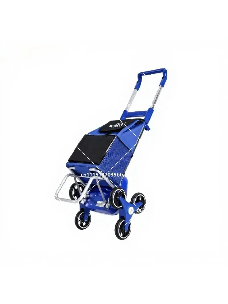 Stair Climbing Shopping Cart 30KG Capacity Foldable Portable Trolley for Easy Carrying