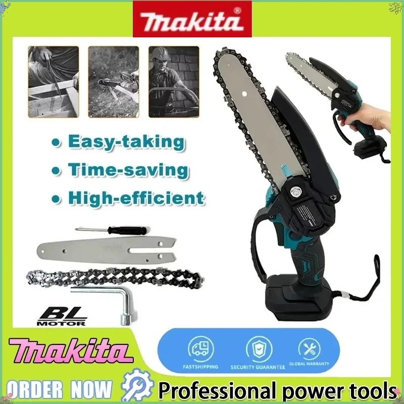 

Электрическая цепная пила Makita 6 дюймов, портативная, для распиловки древесины, обрезки сада, работает от аккумулятора Makita