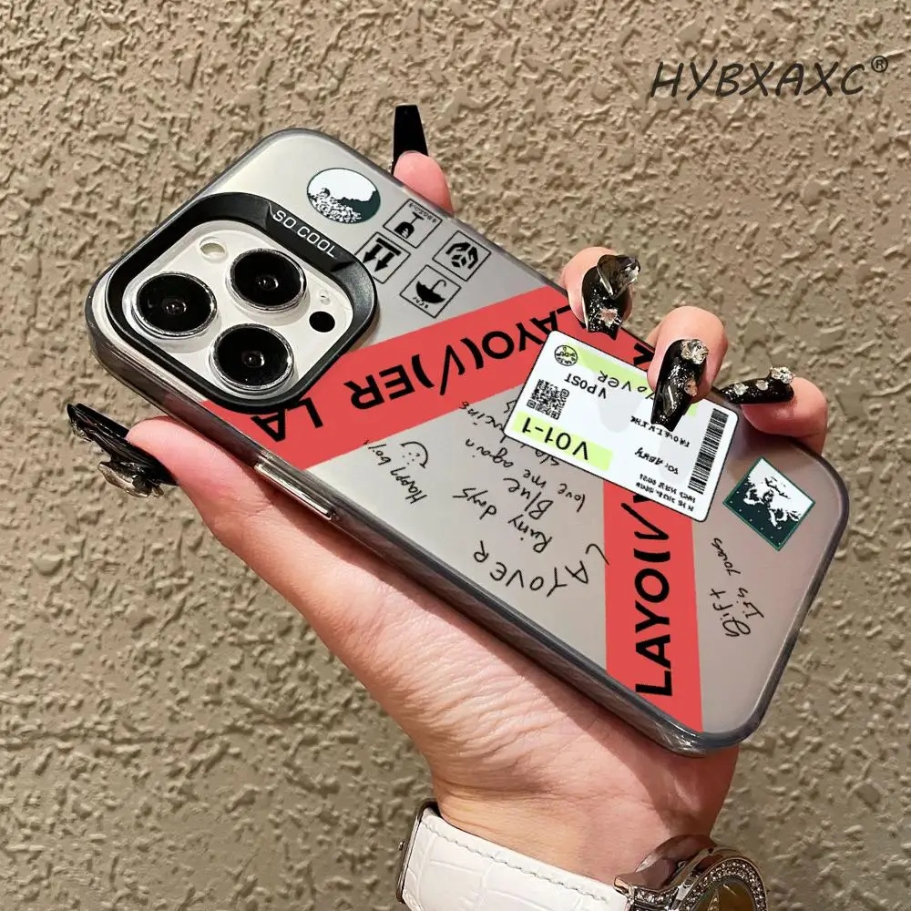 V LAYOVER TaeHyung Phone Case FOR IPhone 17 16 15 Pro MAX 14 13 12 16e 15Pro Plus Shell 17Air Silver Shell IMD Covers