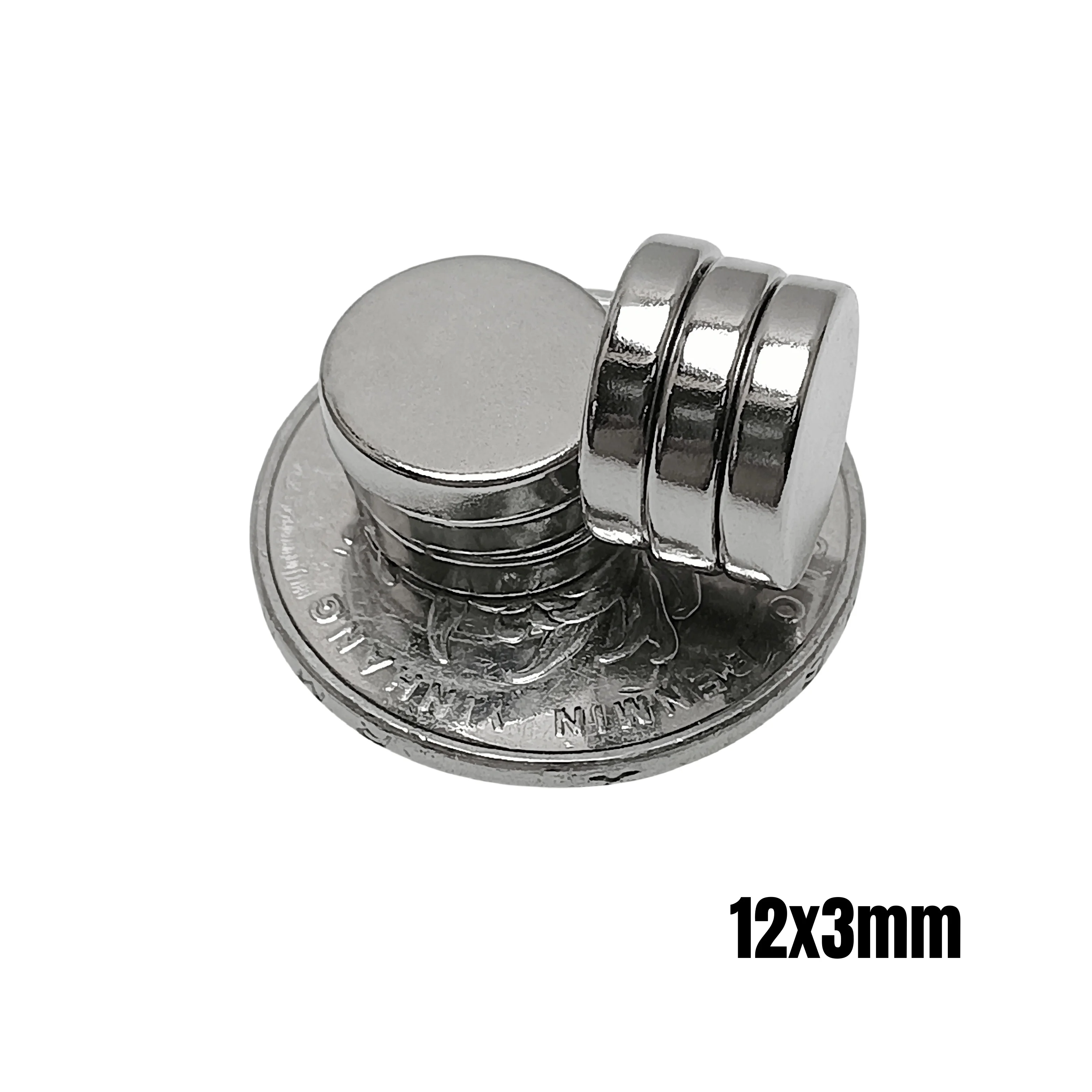 Ímãs de neodímio redondos de terras raras, 10 ~ 150 peças 12x3mm 12mm x 3mm ímãs magnéticos poderosos fortes 12x3mm ímã permanente 12*3