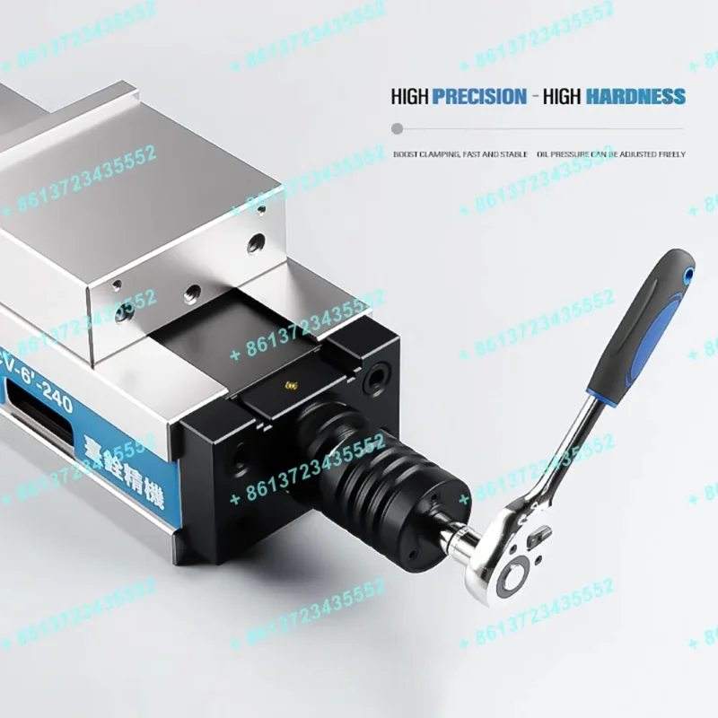 CNC Machining Centers Precision Hydraulic vise 4 inch Pneumatic Hydraulic Flat Mouth Vise, Precision 0.005mm