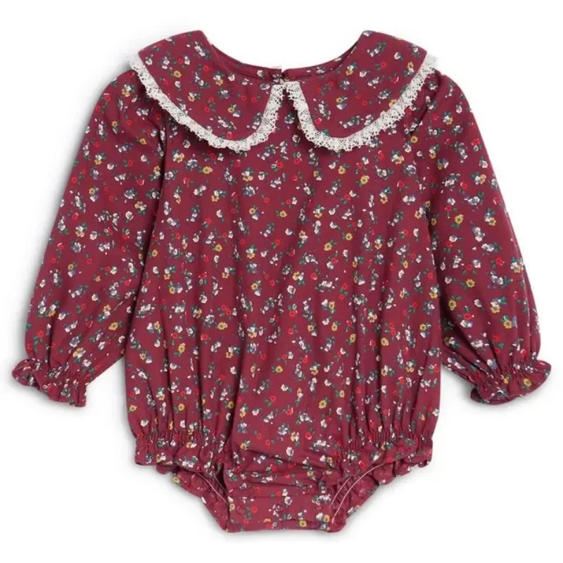 Baby Sets Aw TNS26 New Girl Printed Long-sleeved T-shirt Shorts Baby Blouse Bloomers Kid Romper