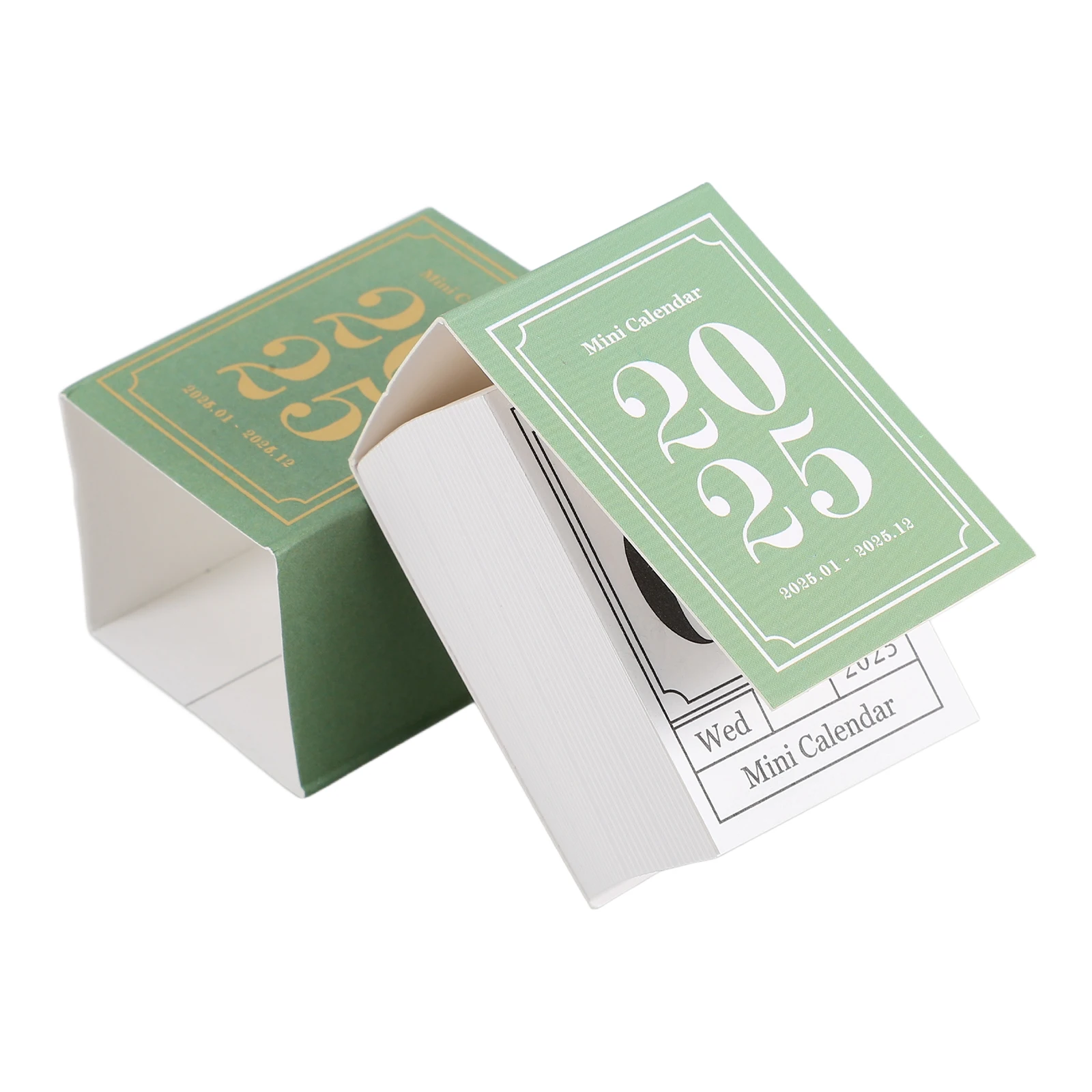 

Mini Calendar 2025 Vintage Series Desk Calendars Norway Green Tear Off Pages Clear Prints Office Home Miniature Decor