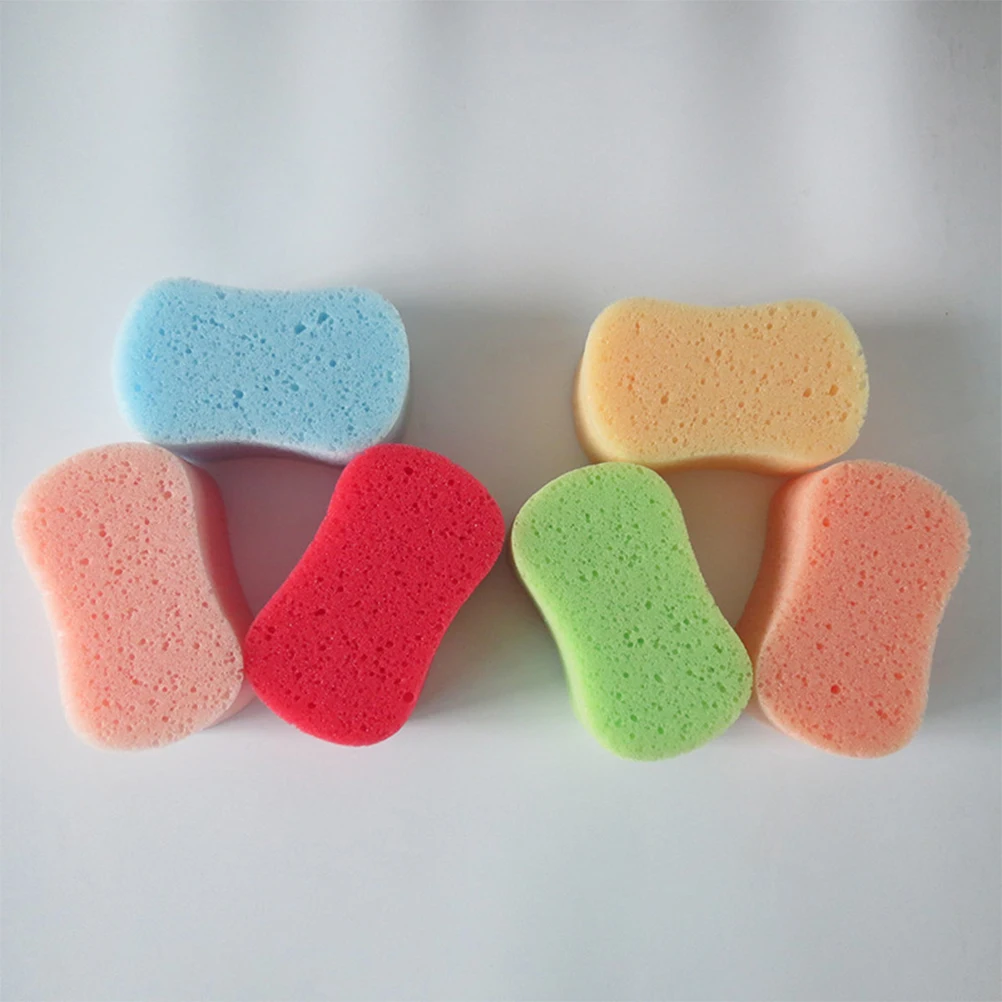 

6 PCS Car Wash Sponge Cleaning Sponges Bone Design Vehicle Washing High Density