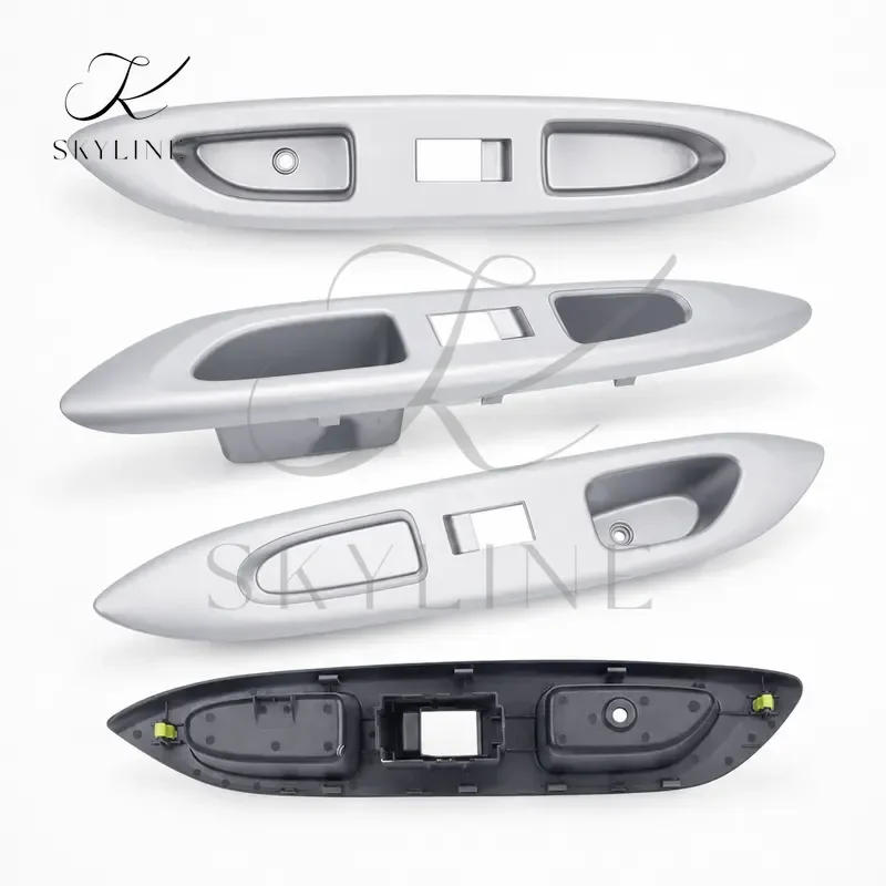 Front Right Master Power Window Switch Panel Bezel Trim Silver Plastic Fit For Toyota Yaris 2007 2008 2009 2010 LHD