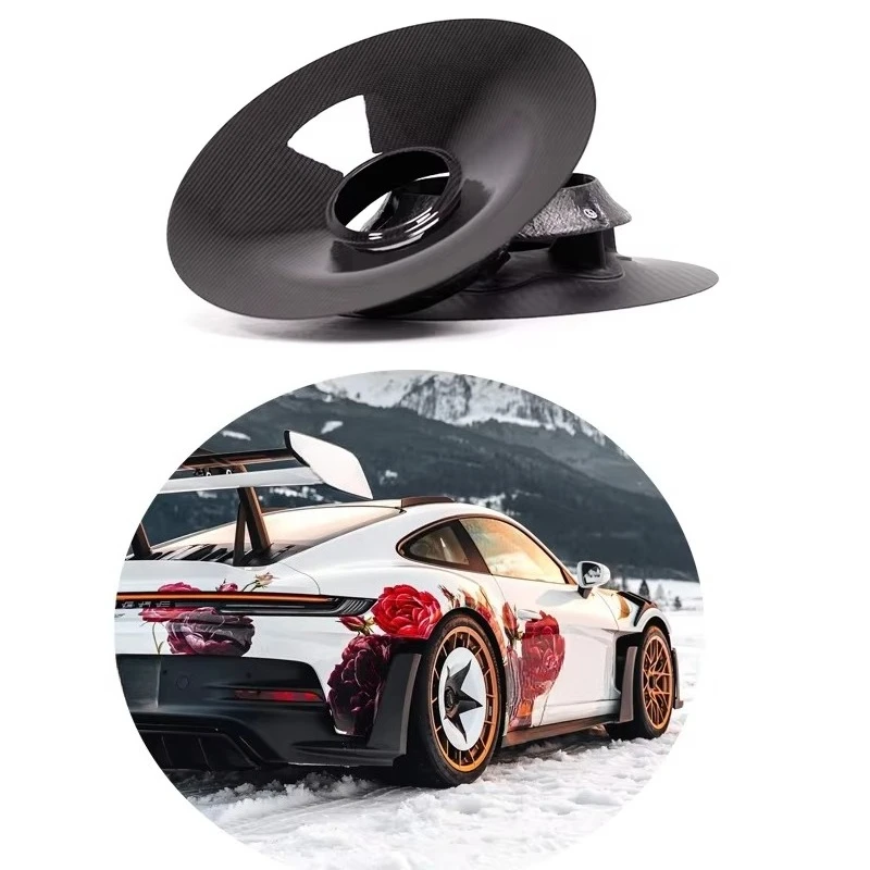 For 911 992 Dry Carbon Fiber aero Disc GT3 RS Car Hub Cap Cover Rear Wheel  Cover 2020-2024