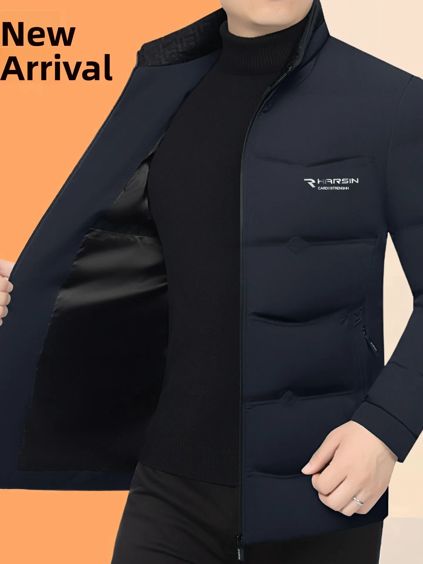 

Winter New Men's ort Lightweight Thiened down Jaet Casual Du down Coat Warm Outerwear for Middle-Aged And Young Men