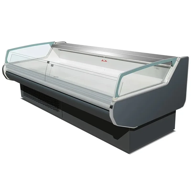 

Fresh meat cabinet direct supply supermarket pork ribs freezer meat shop horizontal freezer
