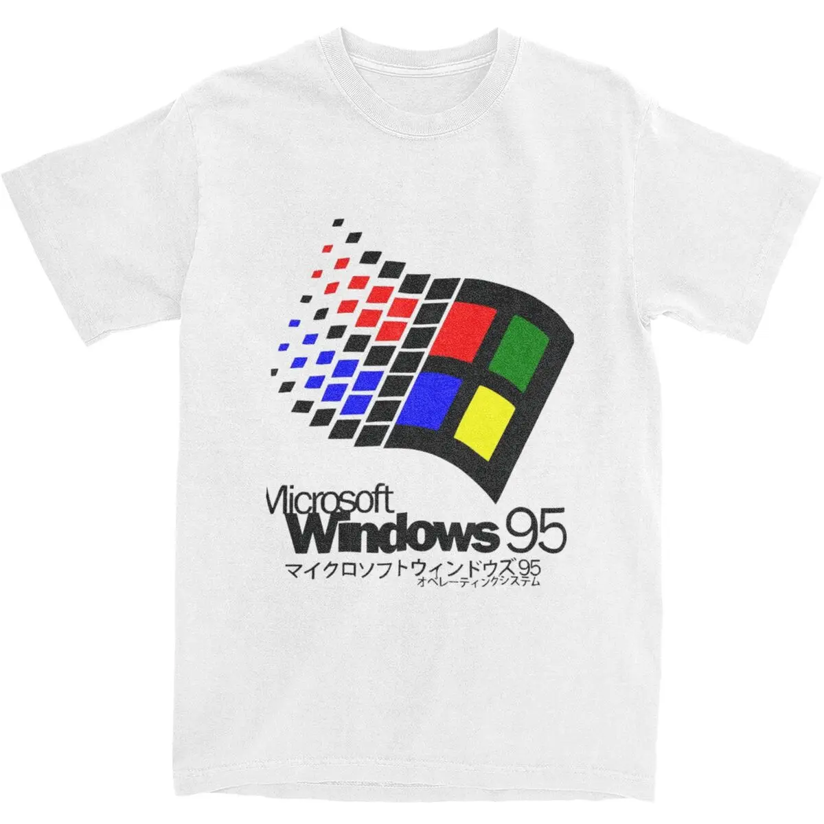 Футболка мужская с принтом Windows 95, 100% хлопок, короткий рукав, уличная одежда, модель Y2K на лето