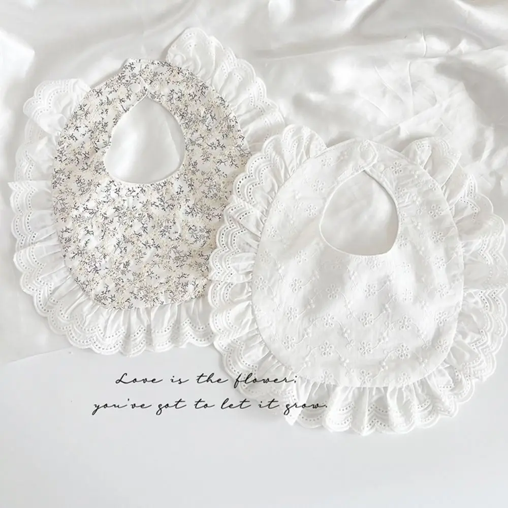 

INS Style U-shaped Baby Cotton Bibs Waterproof Floral Baby Drooling Bibs Feeding Lace Saliva Towel Cloths Feeding Accessories