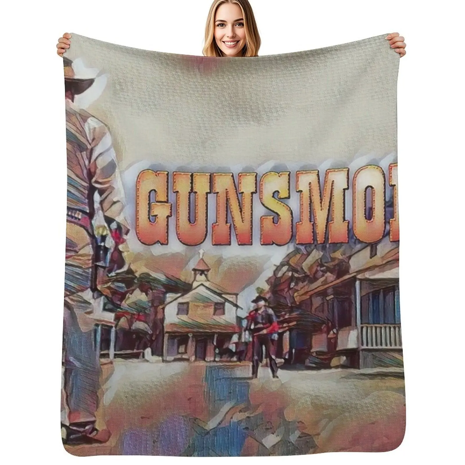 

Gunsmoke Throw Blanket Cozy Microfiber Throw Blanket for Home Bedroom