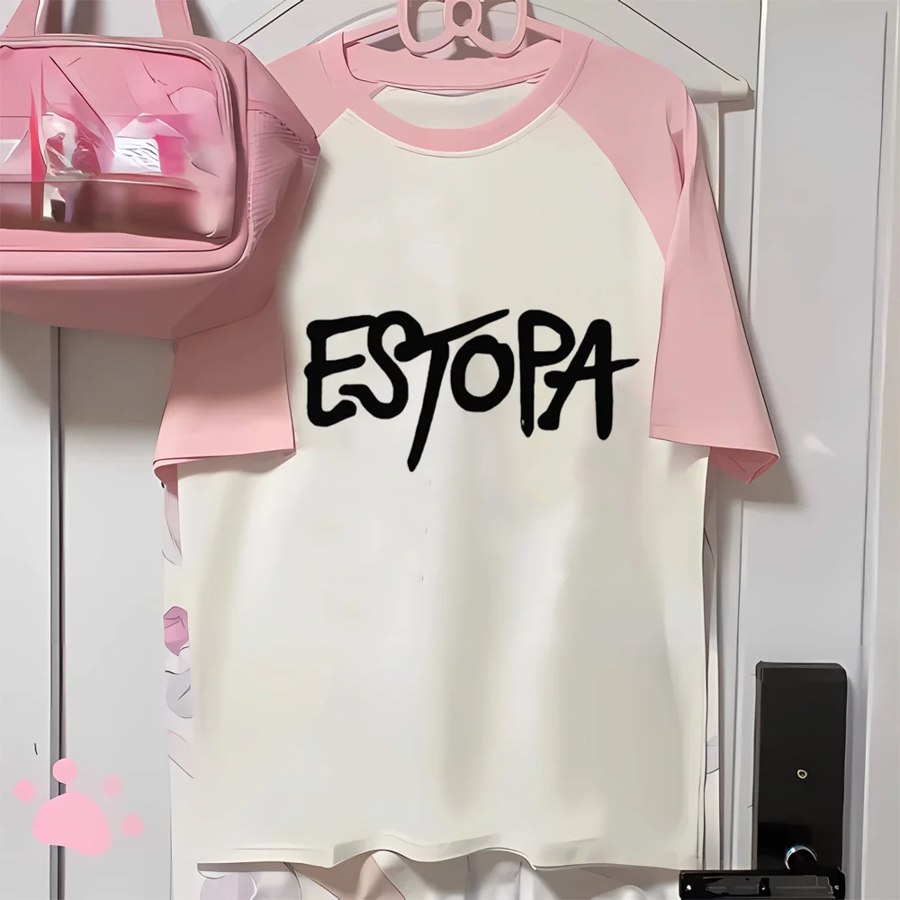 Estopa camisa chica anime colorido mujer 2000s camiseta ropa coreana gráfico Digital gótico hip hop Grunge