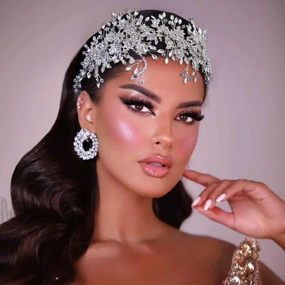 DZ096 Elegant Headdresses For Wedding Bridal Headdresses Crystal Hairband Tiara For Women Fairy Accessory Women Hair Jewelry