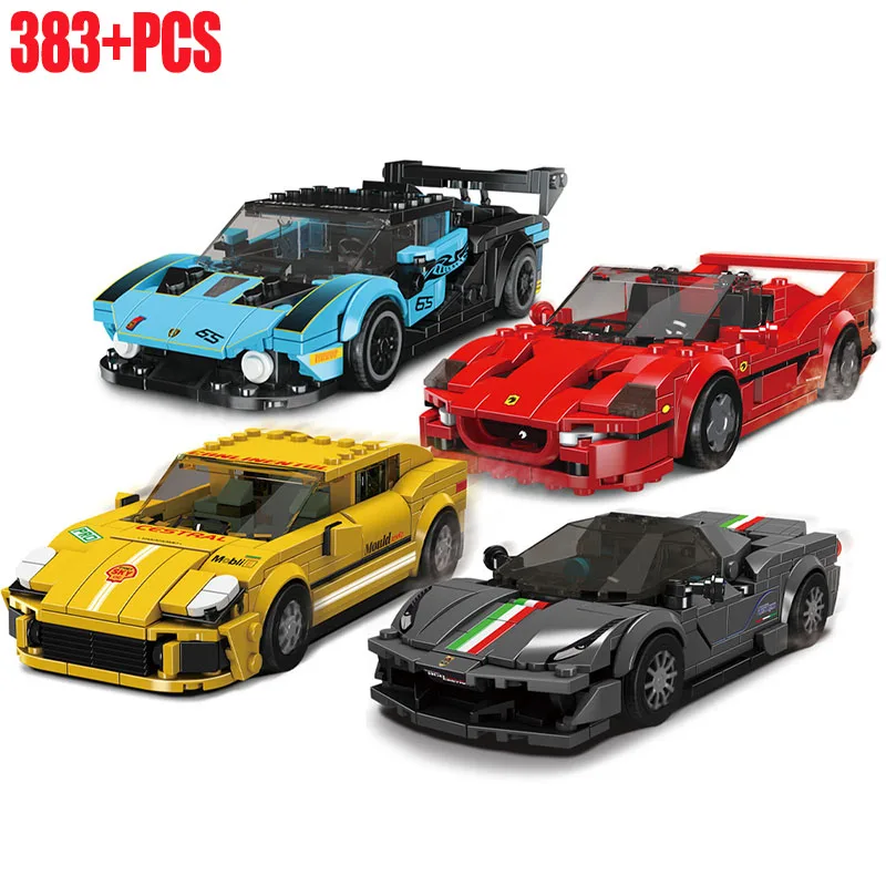 Originality City DIY Compete in Speed Racing Car Building Block MOC Famous Supercar Drift Racing Brick Children Puzzle Toy Gifts