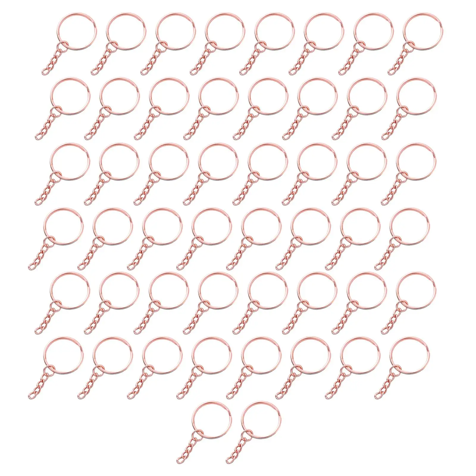 50Pcs 1" 25mm Key Chain Rings Set, Keychain Rings with Chain and Jump Rings Bulk for Jewelry Findings Making